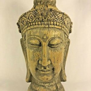 Buddha Head Statue Figurine Indoor Outdoor Weather